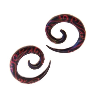 Organic piercing Bloody tattoo spiral | 4mm, 6mm, 8mm, 10mm, 12mm