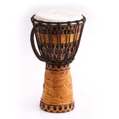 Djembe with Dragon carving | 40 cm, 50 cm, 60 cm