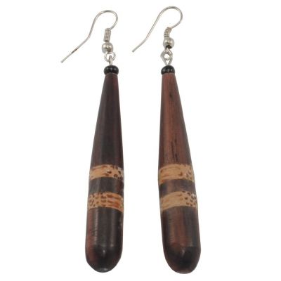 Wooden earrings Part of a forest