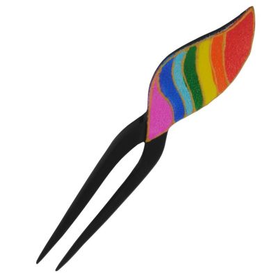 Hairpin Rainbow stripes