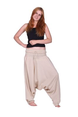 Beige harem trousers Putih Jelas Nepal