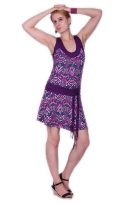 Ethno dress with wide straps Yanisa Anggrek | UNISIZE (equals S/M)