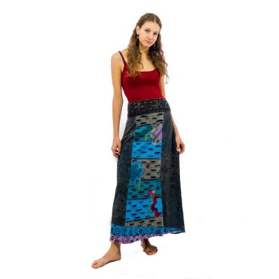 Long embroidered ethno skirt Ipsa Awan