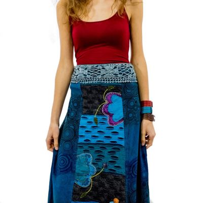 Long embroidered ethno skirt Ipsa Pirus