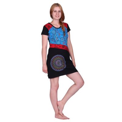 Ethnic dress with print and embroidery Nagarjun Mandala | S, L, XL, XXL