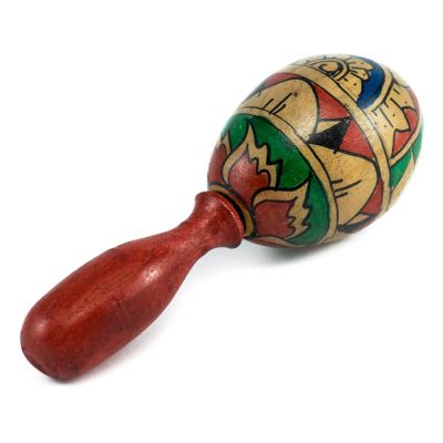 Egg shaker with a handle - red