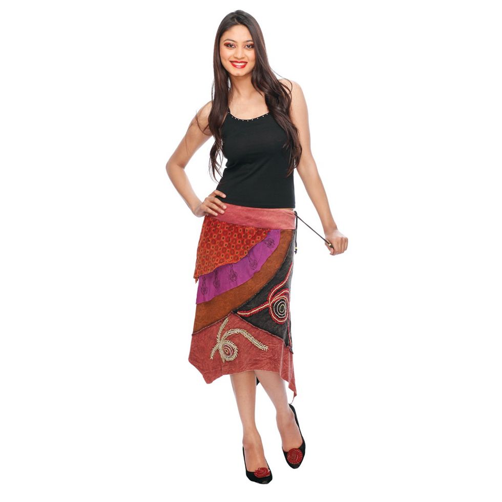 Embroidered tipped skirt Deveshi