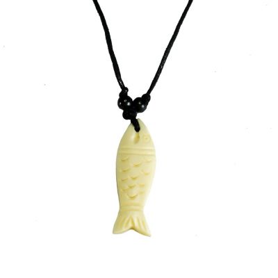Bone Pendant Fish without outline, simple