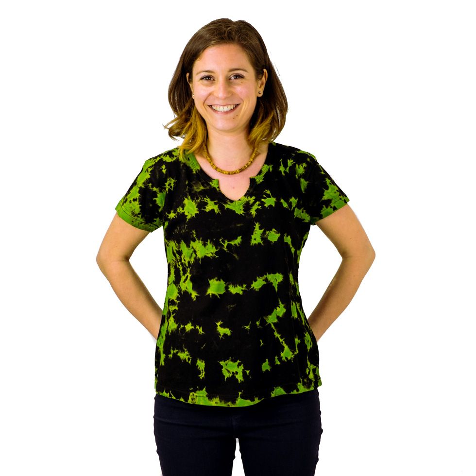 Women's t-shirt with short sleeves Benita Green Nepal