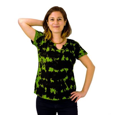 Women's t-shirt with short sleeves Benita Green Nepal