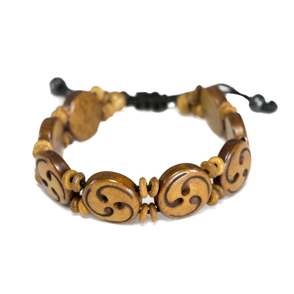 Bone bracelet Celtic spiral