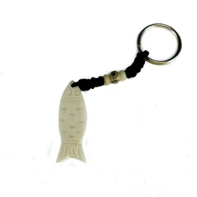 Bone key chain Fish without outline