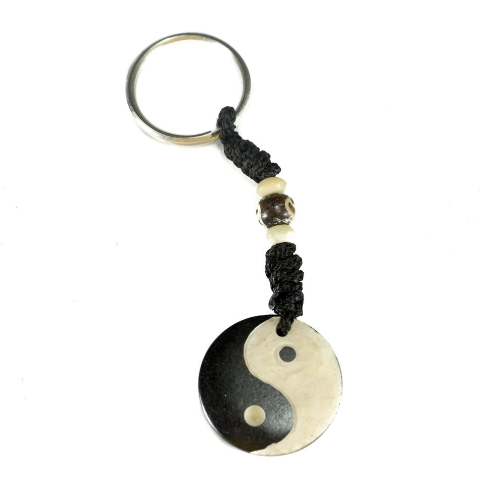 Bone key chain Yin&Yang
