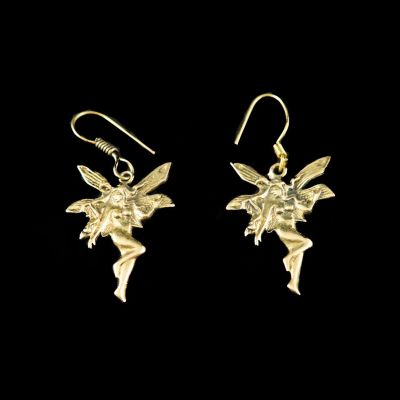 Brass earrings Fairy