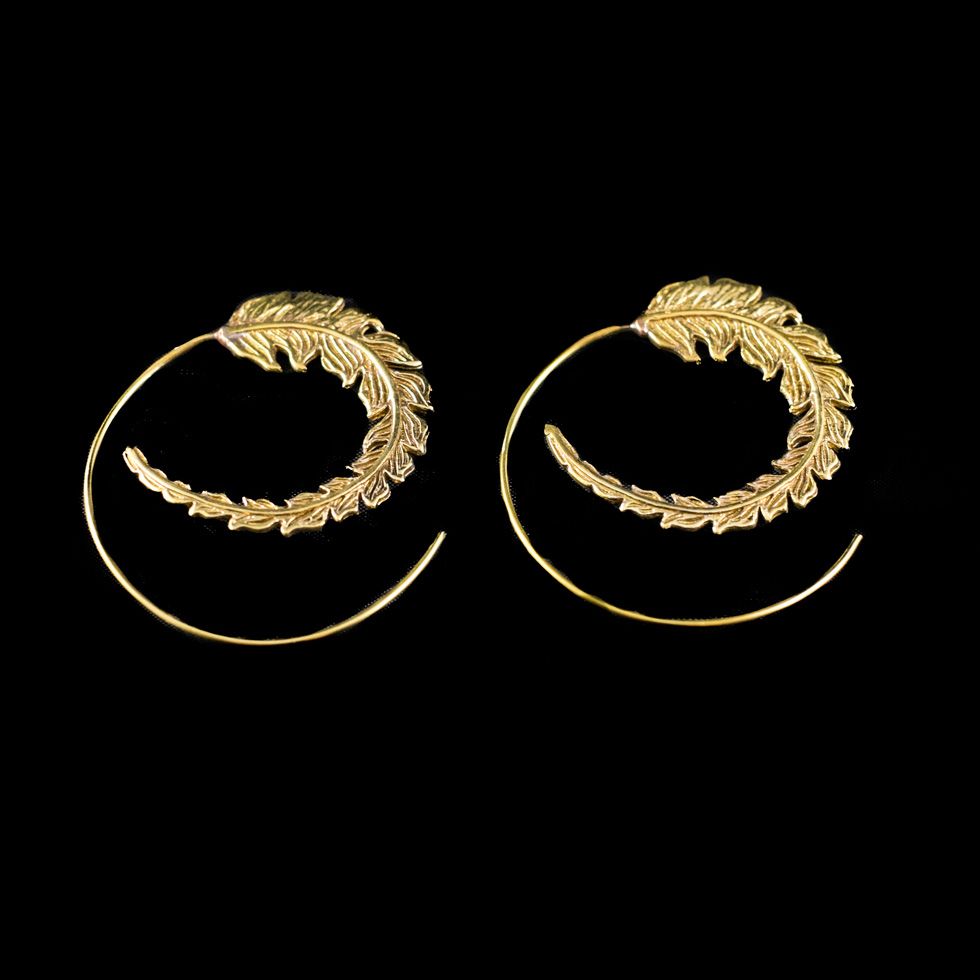 Brass earrings Gallia India
