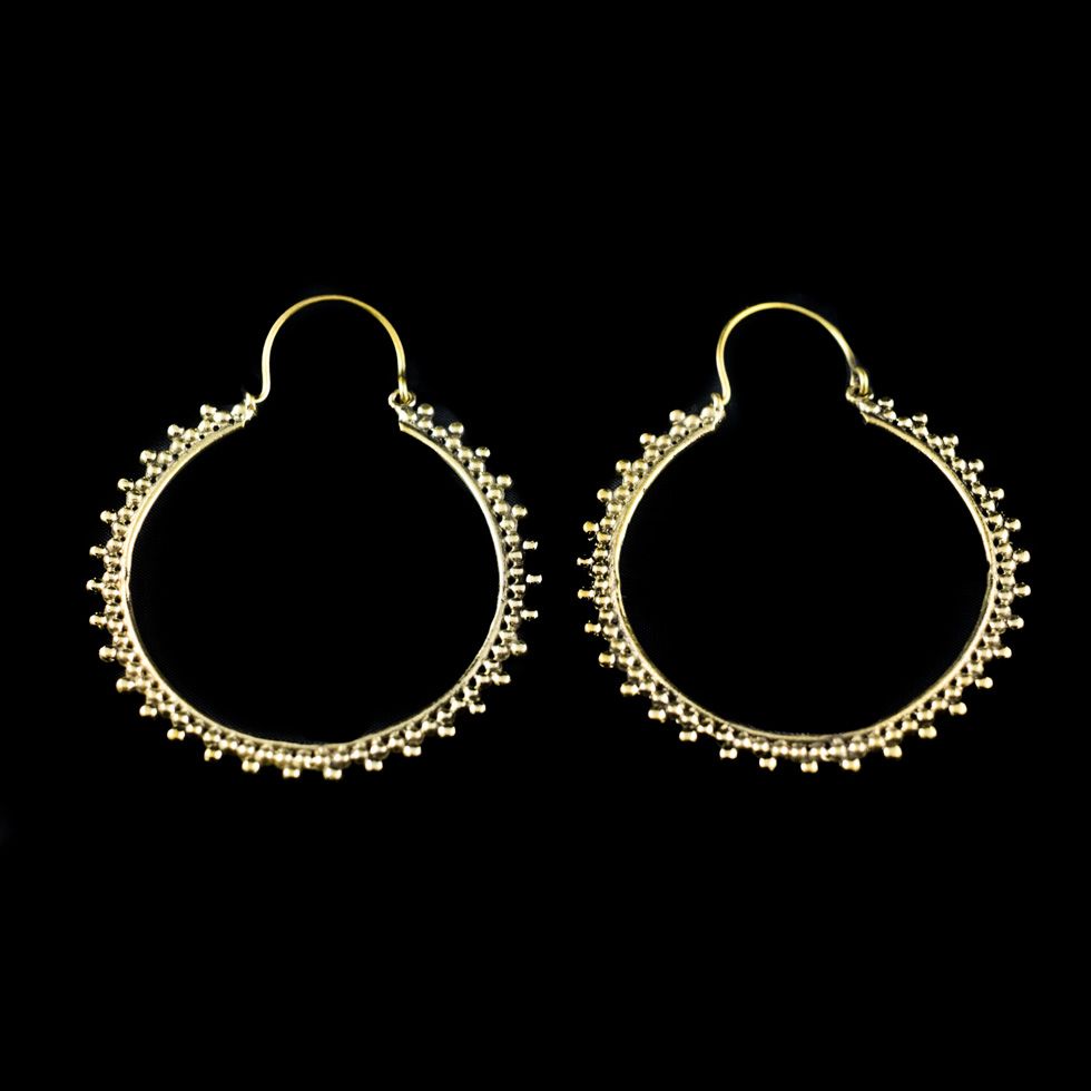 Brass earrings Mohana India