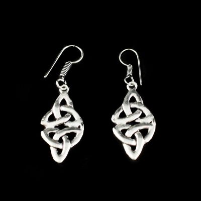 German silver earrings Celtic Knot