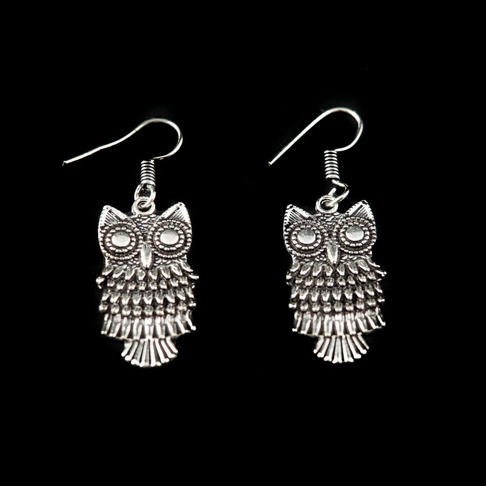 German silver earrings Owls India