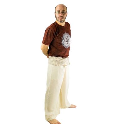 Wrap trousers - Fisherman's Trousers - beige Nepal