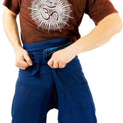 Wrap trousers - Fisherman's Trousers - blue Nepal