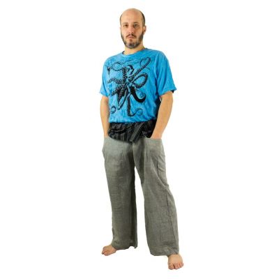 Wrap trousers - Fisherman's Trousers - grey Nepal
