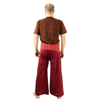 Wrap trousers - Fisherman's Trousers - burgundy Nepal