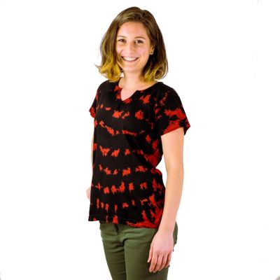 Women's t-shirt with short sleeves Benita Red Nepal