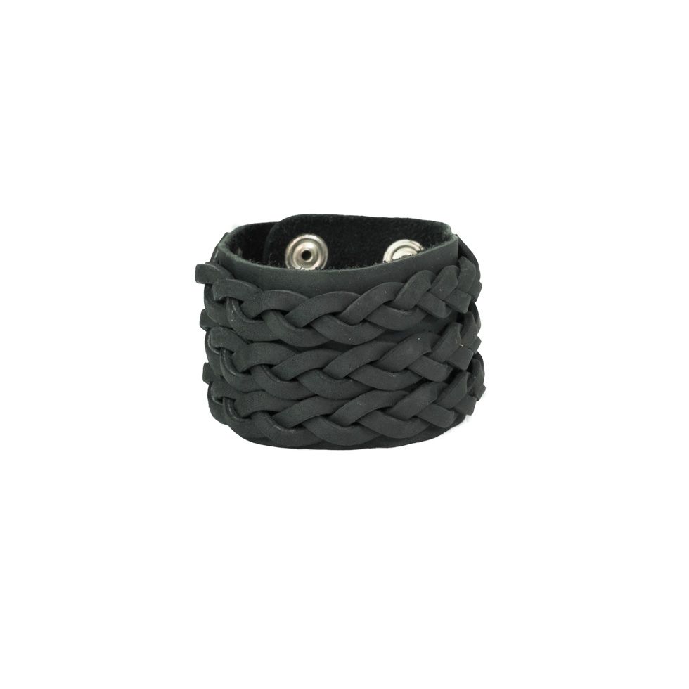 Leather bracelet Kelabang Black