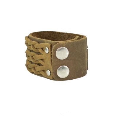 Leather bracelet Kelabang Brown - light