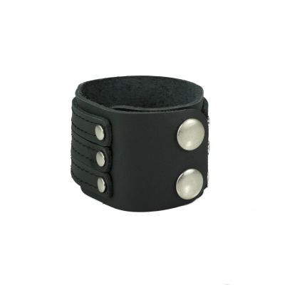 Leather bracelet Tiga Garis Black