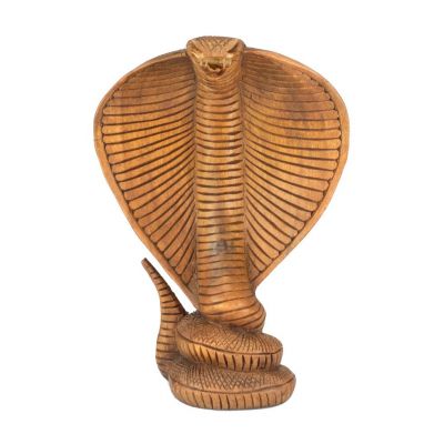 Carved wooden statue Cobra | Height 30 cm, Height 40 cm