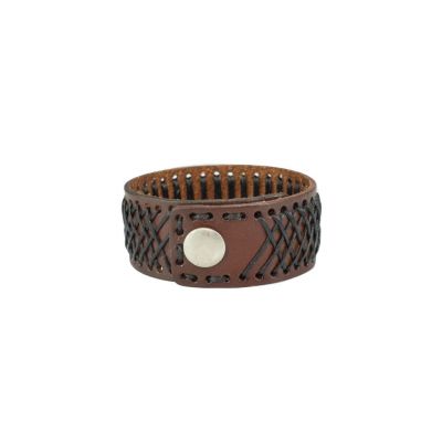 Leather bracelet Jaringan Brown