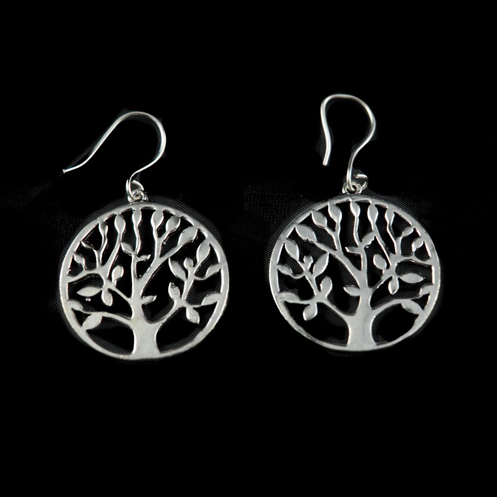 German silver earrings Tree of Fortune 1 India