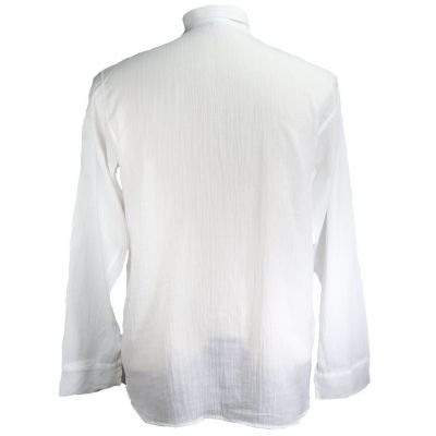 Men's shirt with long sleeves Tombol White Thailand