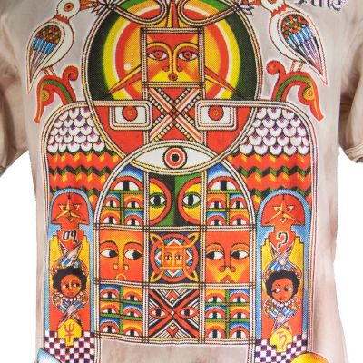 Men's tie-dye t-shirt Sure Aztec Day&Night Brown Thailand