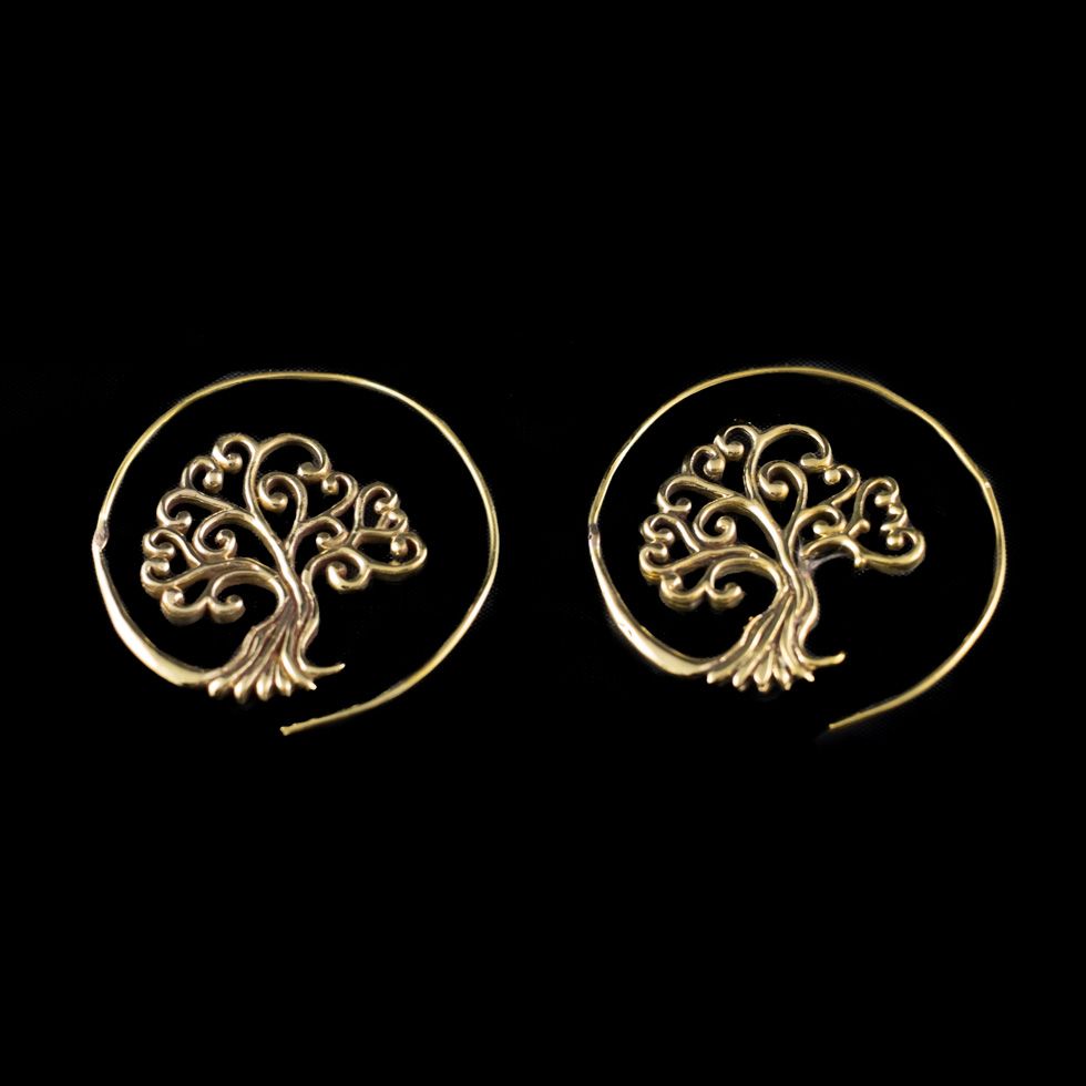 Brass earrings Tree 4 India