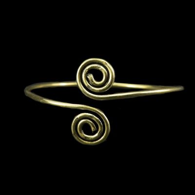 Brass bracelet with spirals Glencora Brass