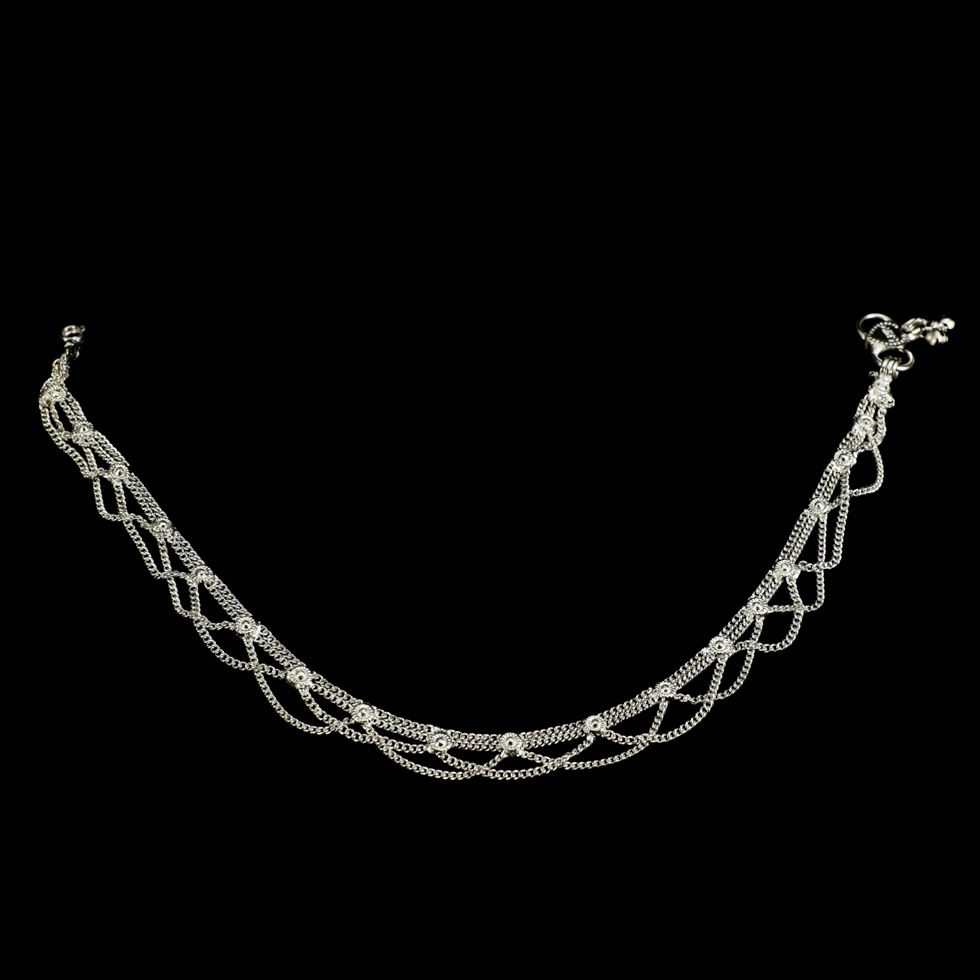 German silver anklet Yamuna India