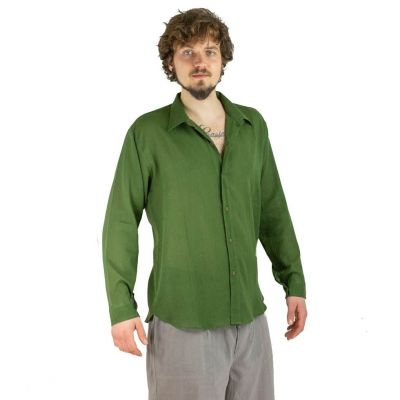 Men's shirt with long sleeves Tombol Green Thailand