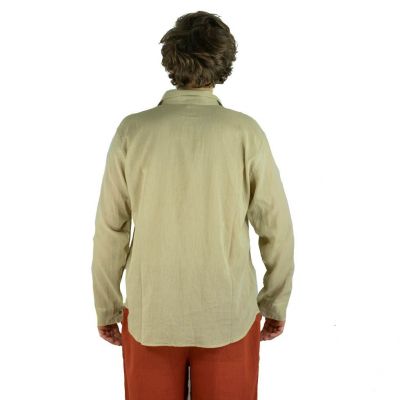 Men's shirt with long sleeves Tombol Light Brown Thailand