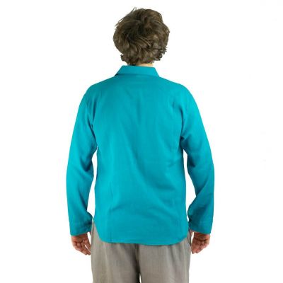 Men's shirt with long sleeves Tombol Turquoise Thailand