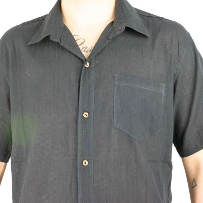 Men's shirt with short sleeves Jujur Black Thailand
