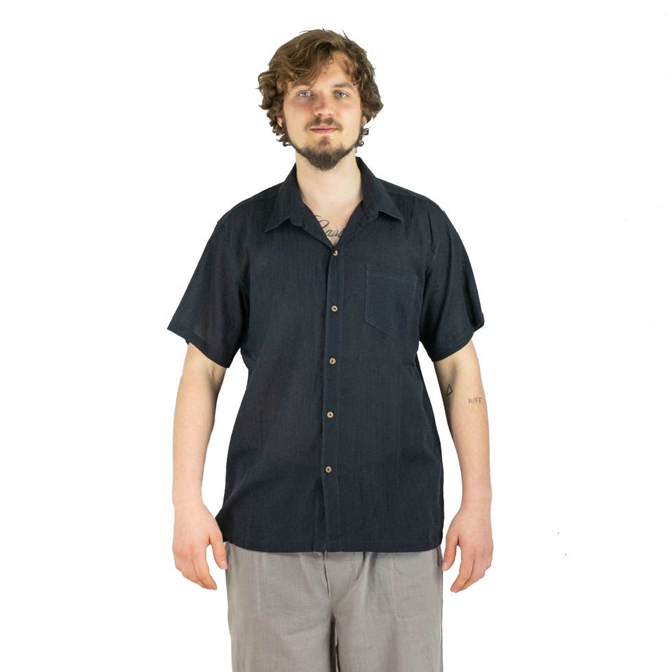 Men's shirt with short sleeves Jujur Black Thailand