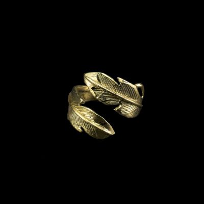 Brass ring Feather Brass