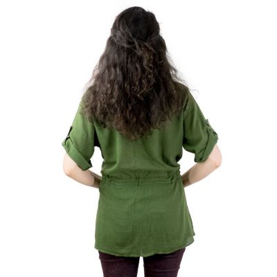Single colour ladies shirt Sumalee Green Thailand