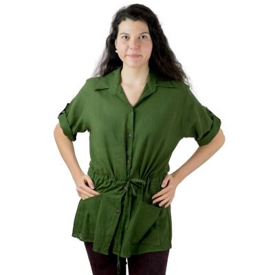 Single colour ladies shirt Sumalee Green | UNI