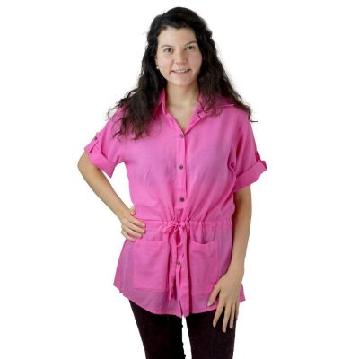 Single colour ladies shirt Sumalee Pink