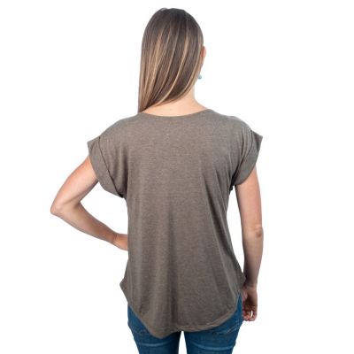 Women's t-shirt with short sleeves Darika Cacti Brownish Thailand