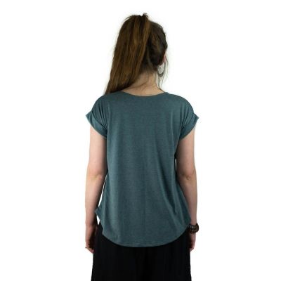 Women's t-shirt with short sleeves Darika Flower of Life Dark Green Thailand