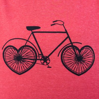 Women's t-shirt with short sleeves Darika Love Bike Red Thailand